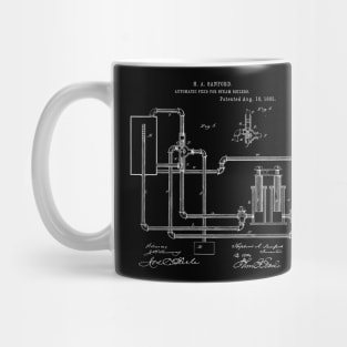 Automatic Feed for Steam Boilers Vintage Patent Hand Drawing Mug